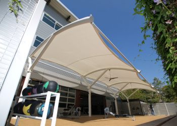 PTFE Coated Fiberglass Membrane on UCLA Kinross Fitness | Tension Structures