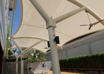 PTFE Coated Fiberglass Membrane on UCLA Kinross Fitness | Tension Structures