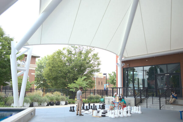 Tension Structure at the Clay Center Sculpture Garden